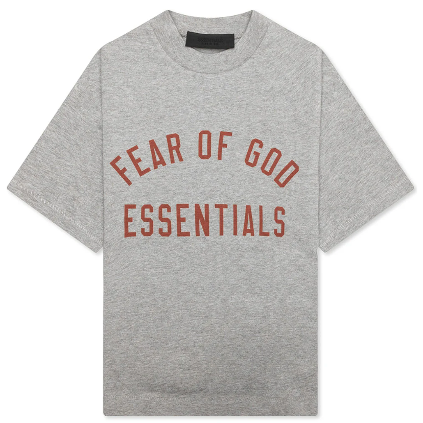 Fear of God Essentials Tee (Grey/Red)