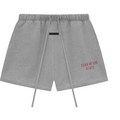 Fear of God Essentials Fleece Soccer Shorts Dark Heather (Red Letters)