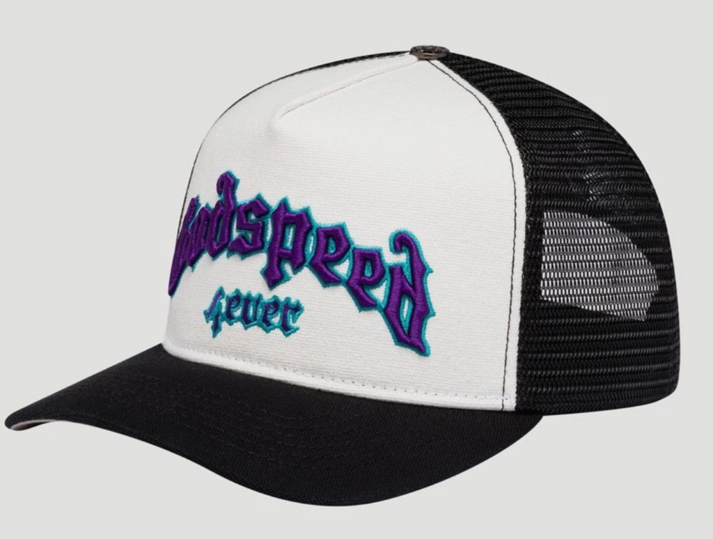 Godspeed Forever Trucker Hat (White/Black/Purple)