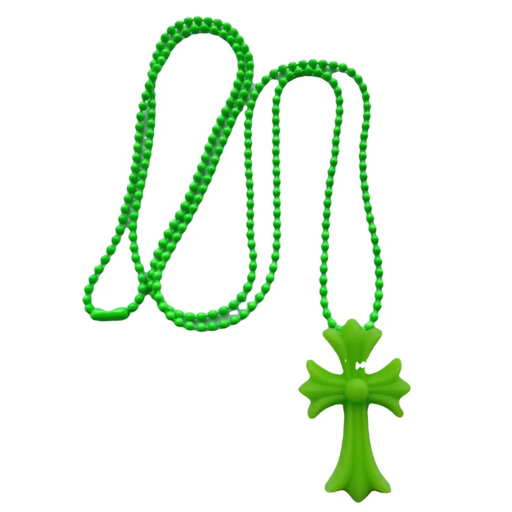 Chrome Hearts Tokyo 20th Anniversary Cross Necklace - Green