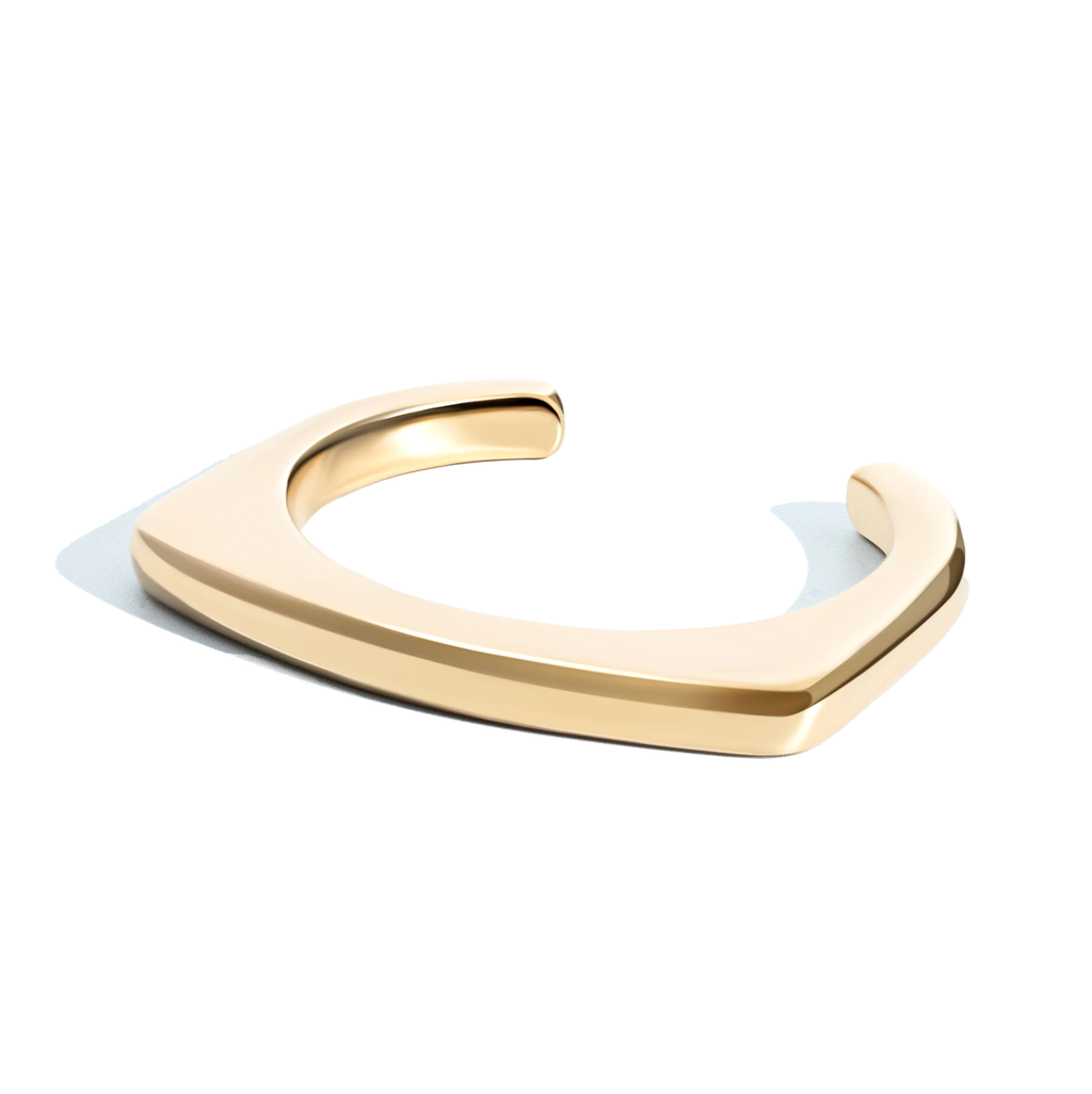 Sophia Geometric Gold Open Cuff Bracelet