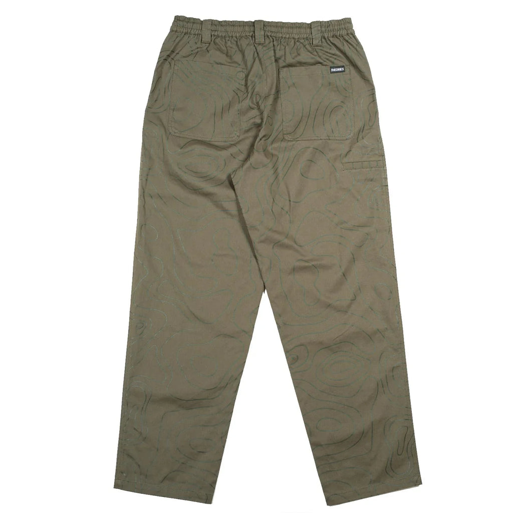 Theories Stamp Contour Green Lounge Pants