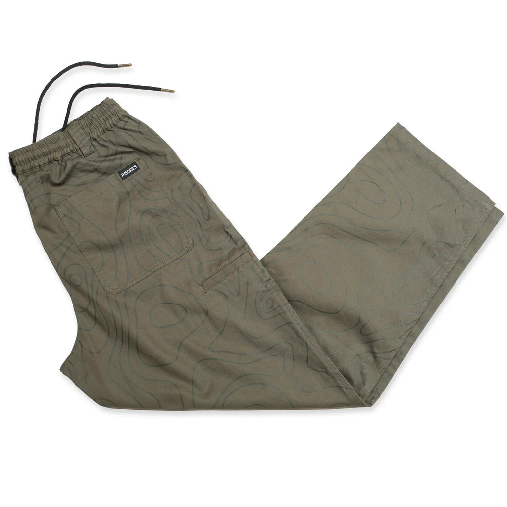 Theories Stamp Contour Green Lounge Pants