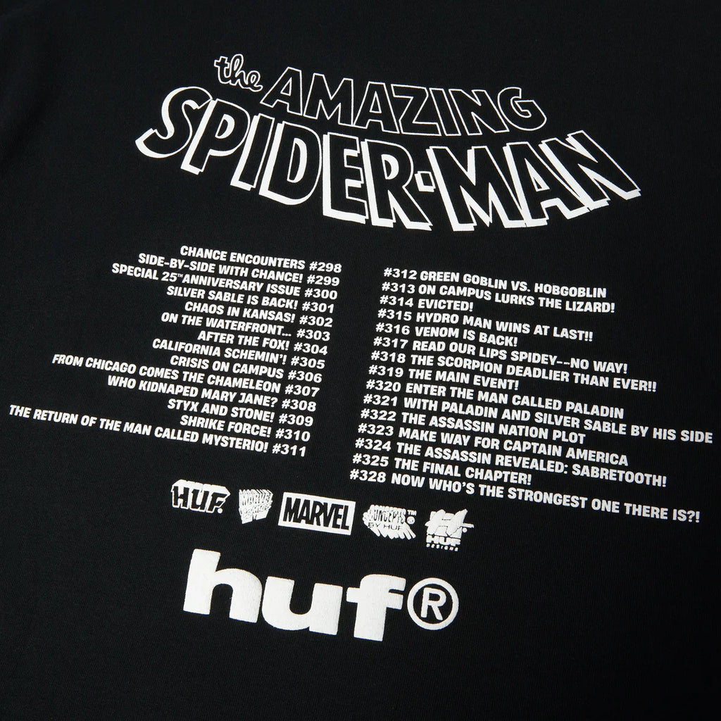 HUF x Marvel Spider-Man Three Hundred T-Shirt - Black