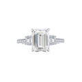 2.5ct Emerald Cut Moissanite Engagement Ring