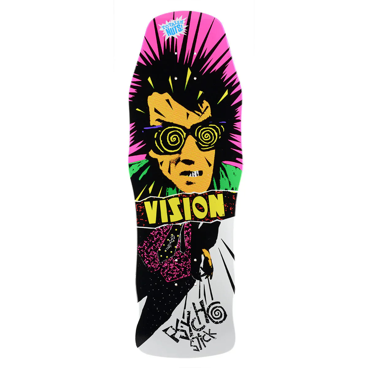 Vision Original Psycho Stick Skateboard Deck - 10″ White