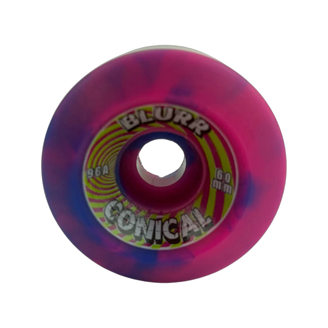 Blurr Conical Re-issue Wheels 60mm 96a - Pink/Purple Swirls (Set of 4)