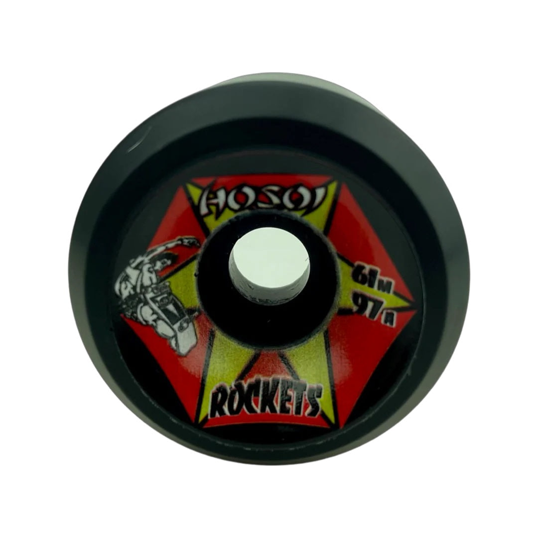 Hosoi Rockets Wheels 61mm 97a - Black (Set of 4)