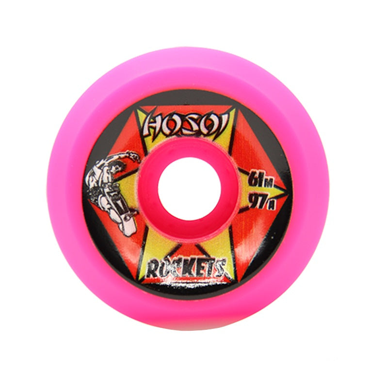 Hosoi Rockets Wheels 61mm 97a - Pink (Set of 4)