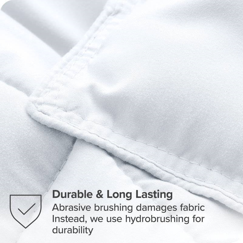Twin/Twin XL size Super Soft Microfiber Down Alternative Comforter Set White