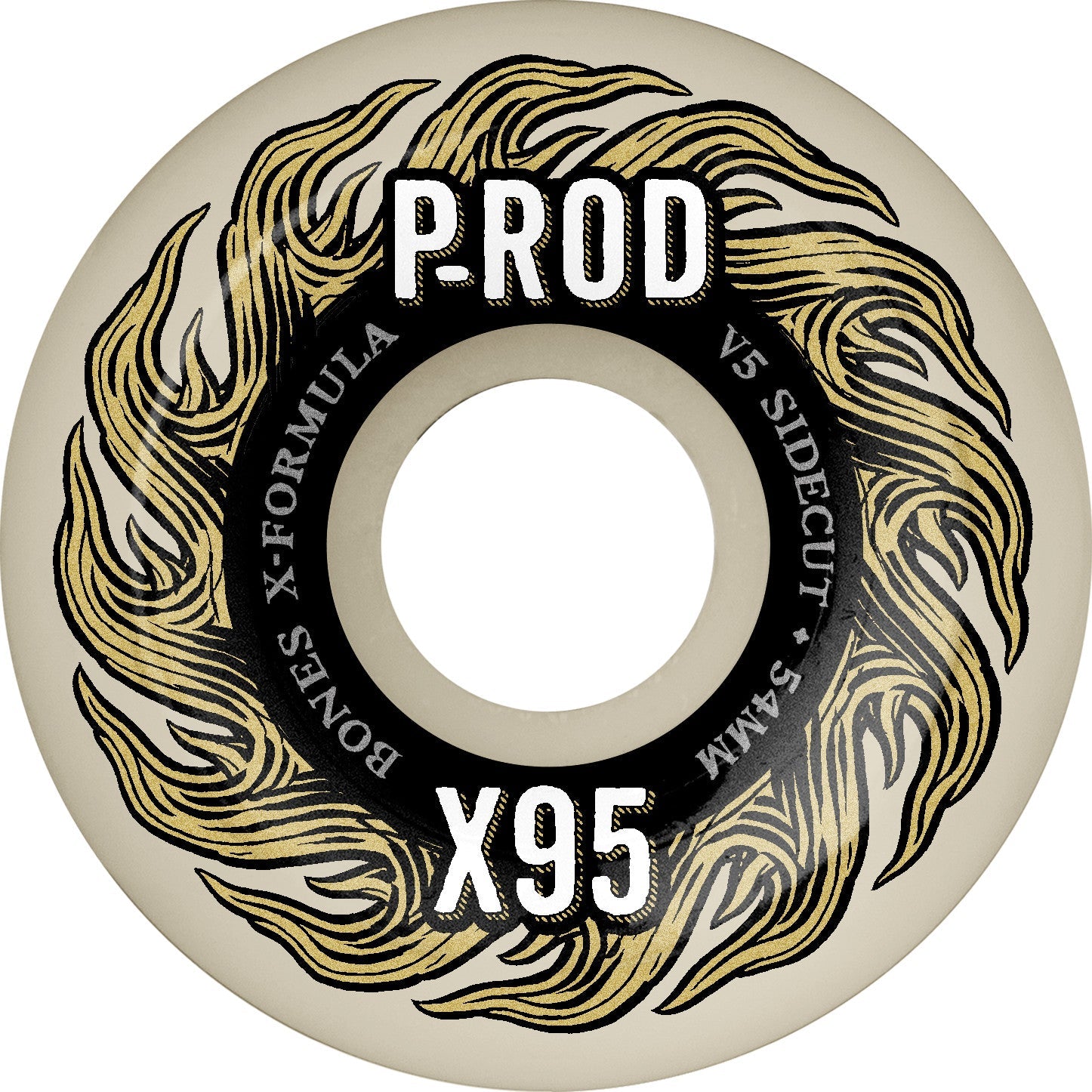 Bones X-Formula P-Rod Pro V5 Sidecut 54mm 95a Wheels - White (Set of 4)