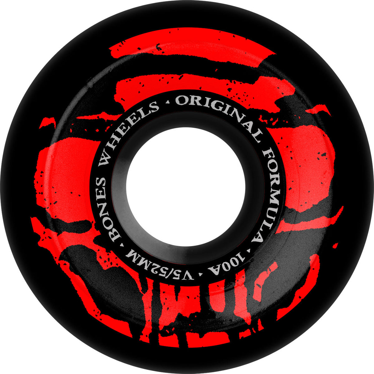 Bones OG Formula Mummy Skulls V5 Sidecut 52mm 100a Wheels - Black (Set of 4)