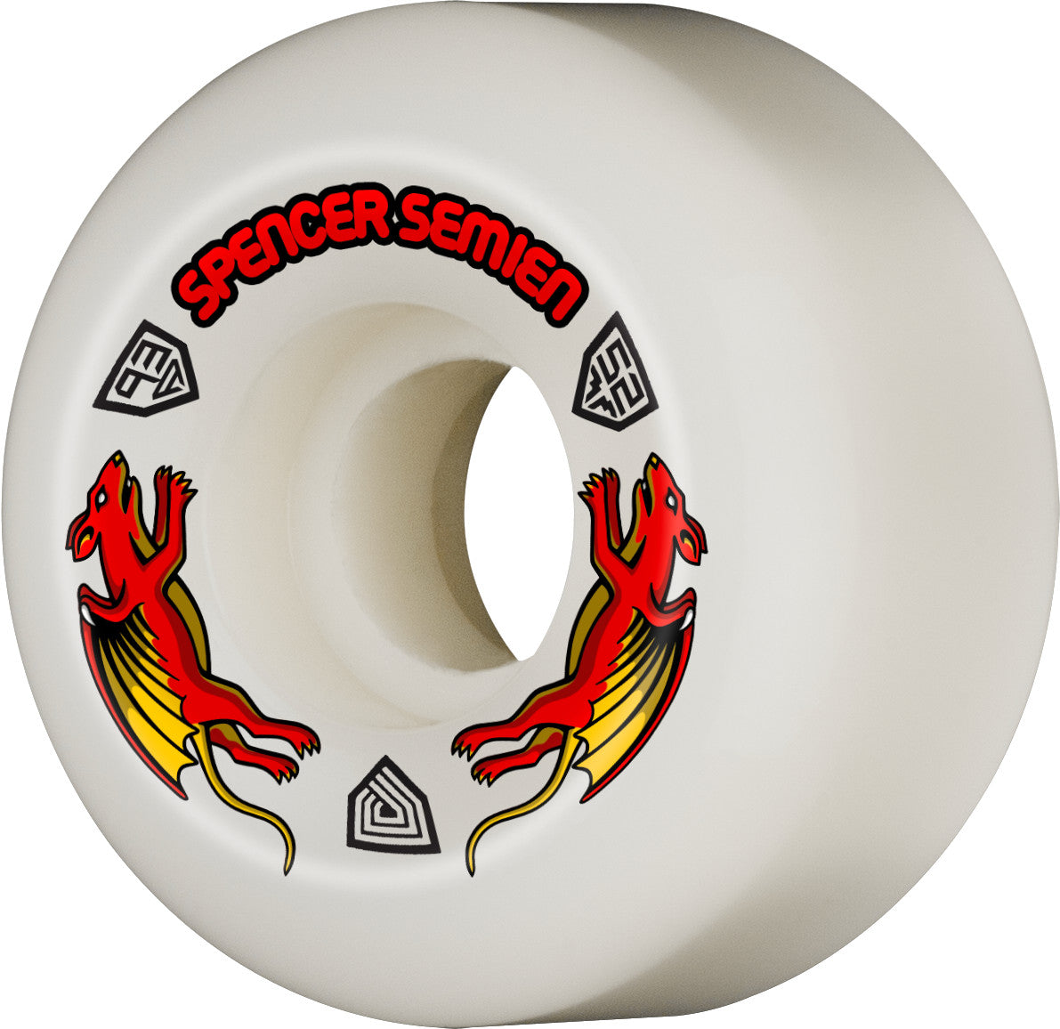 Powell Peralta Dragon Formula Nano Rat Spencer Semien Wheels 52x30mm 93A - Off White (Set of 4)