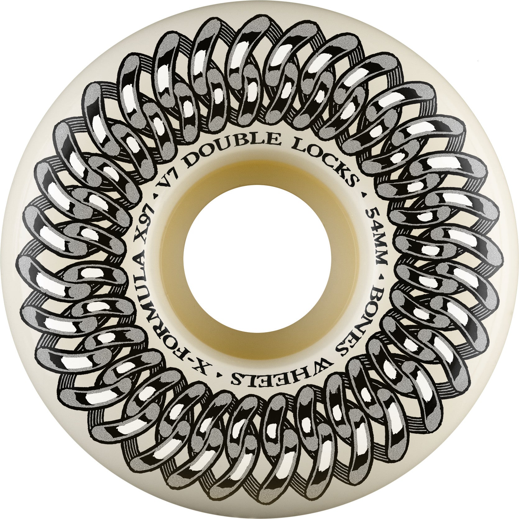 Bones X-Formula Double Lock V7 54mm 97a Wheels - White (Set of 4)