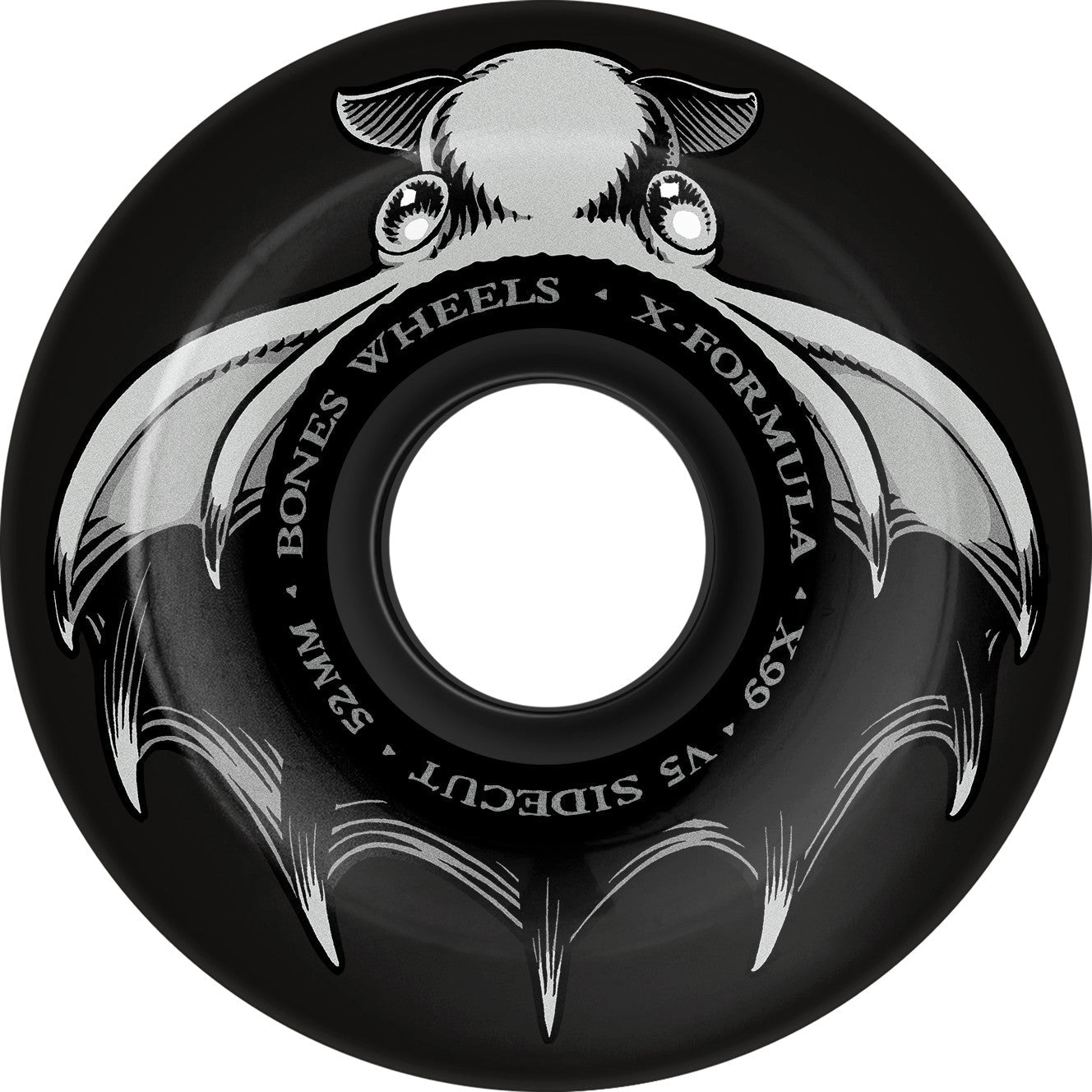 Bones X-Formula Dark Waters V5 Sidecut 52mm 99a Wheels - Black (Set of 4)