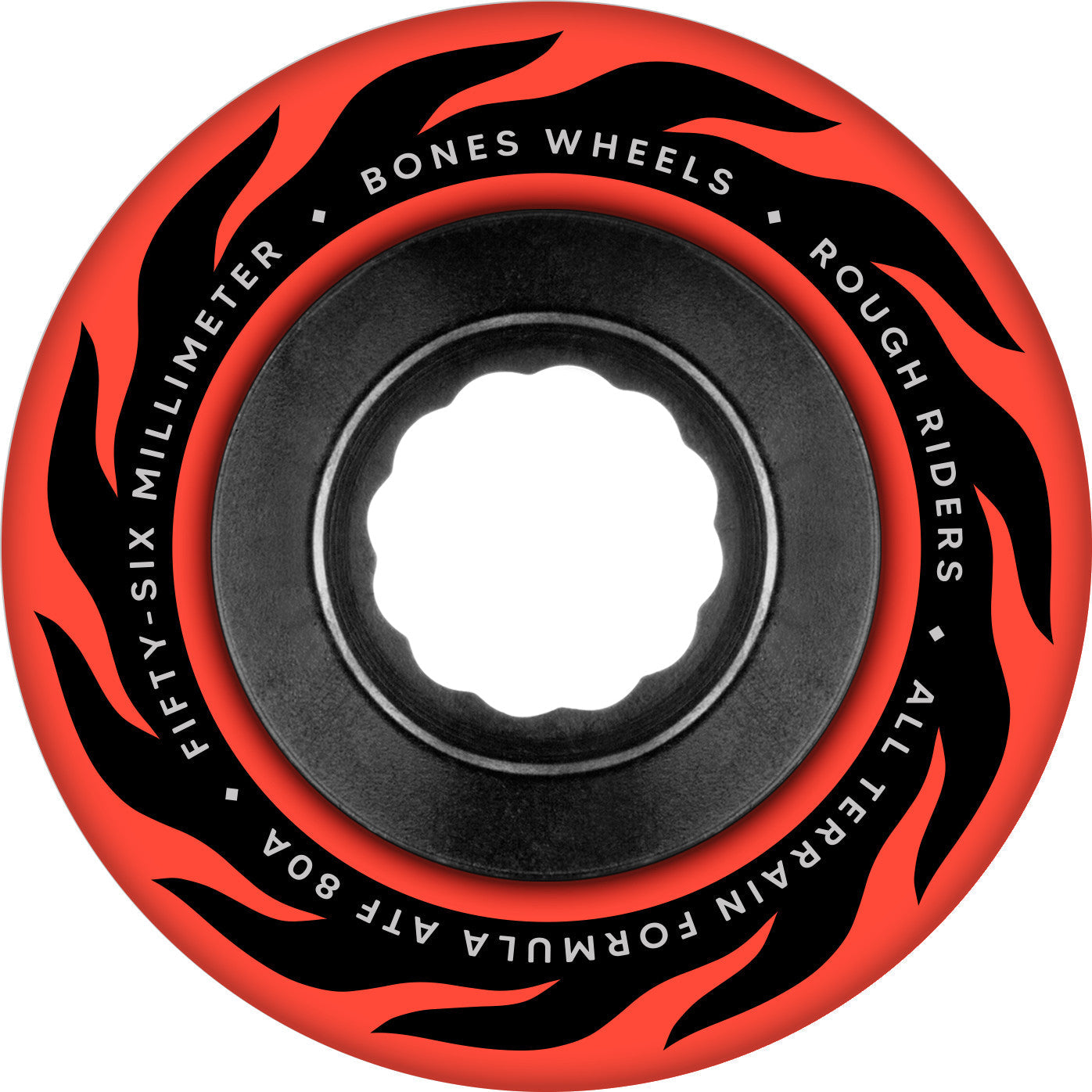 Bones ATF Rough Rider Eternal Flame 56mm 80a Wheels - Red (Set of 4)