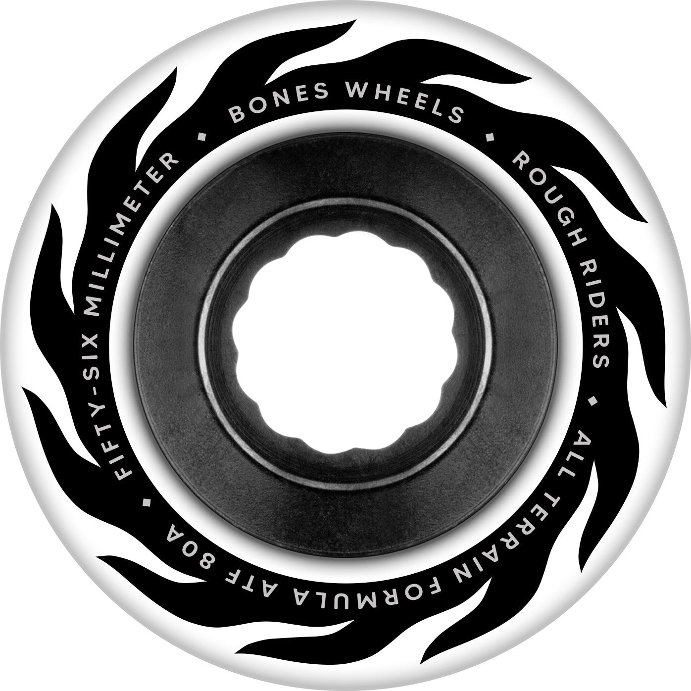 Bones ATF Rough Rider Eternal Flame 56mm 80a Wheels - White (Set of 4)