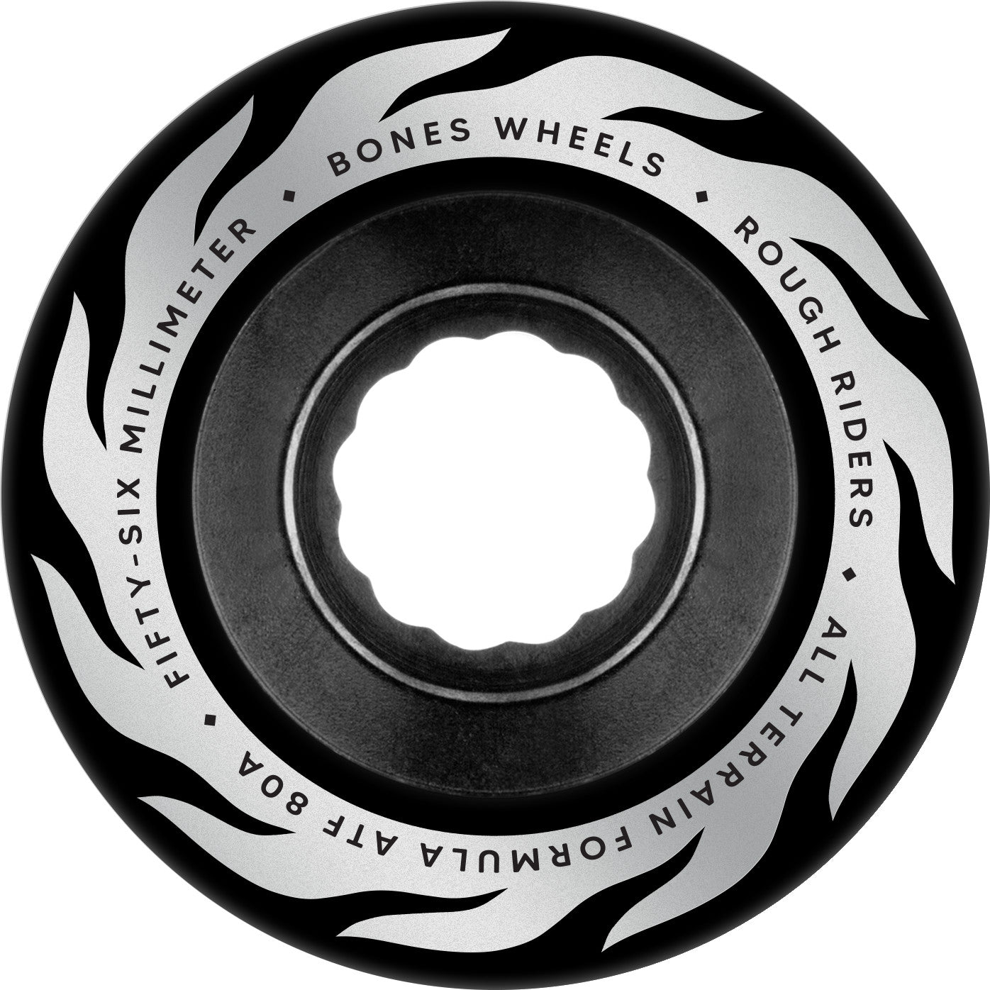 Bones ATF Rough Rider Eternal Flame 56mm 80a Wheels - Black (Set of 4)
