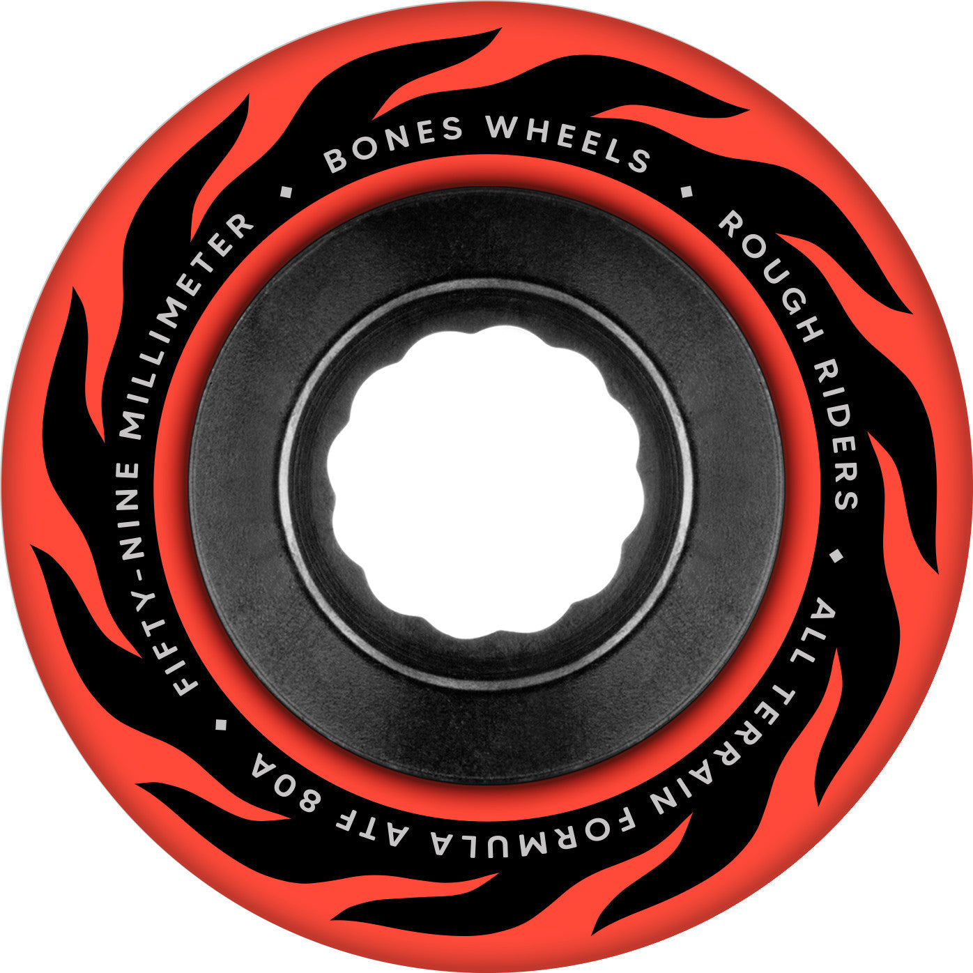 Bones ATF Rough Rider Eternal Flame 59mm 80a Wheels - Red (Set of 4)