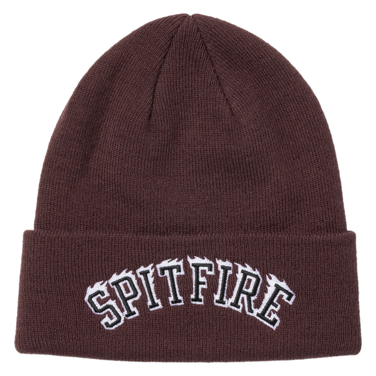 Spitfire Team Bighead Flame Script Dark Red Black Beanie