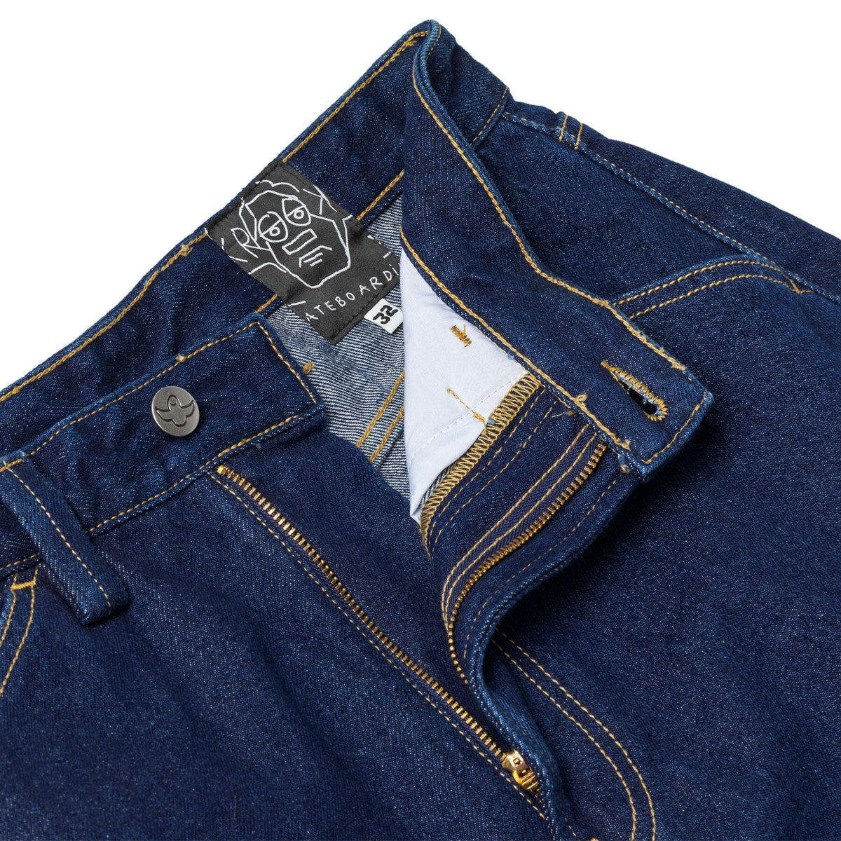 Krooked Koffin Carpenter Dark Rinse Denim Pants