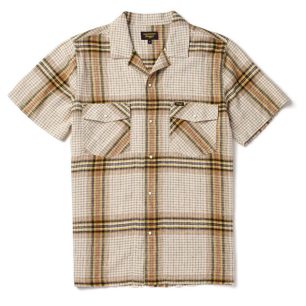 Seager Whippersnapper White Wash Grid Plaid S/s Button Up Shirt