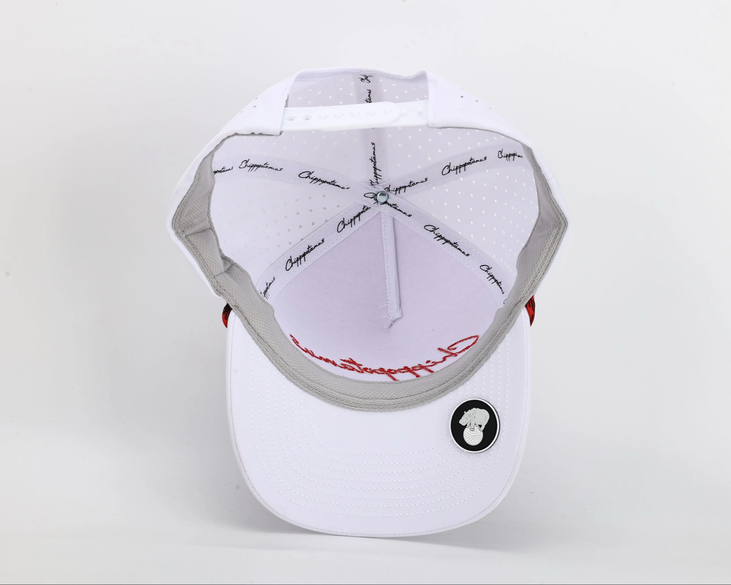 White Rope Hat - Chippopotamus Red