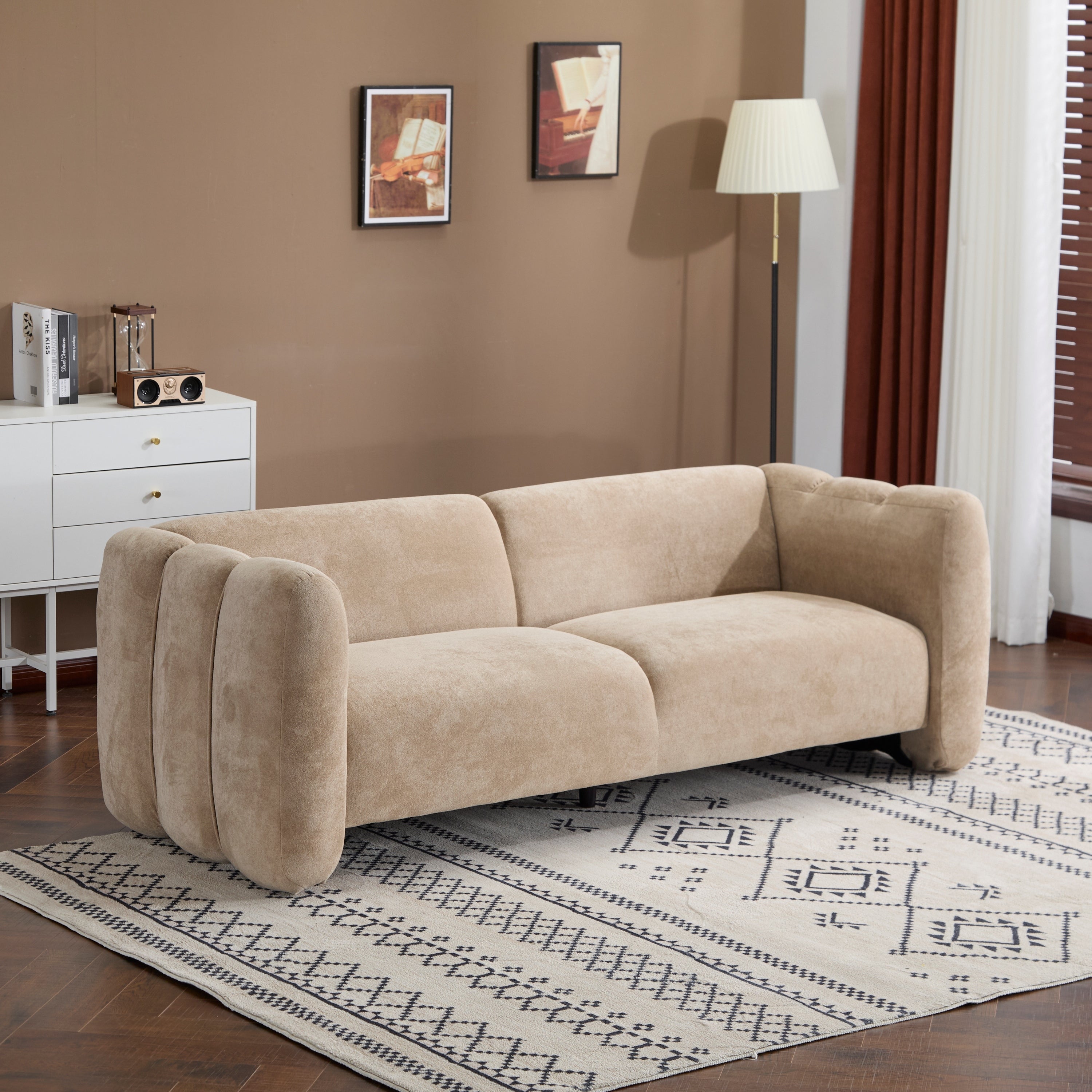 Tonson 83' 3-Seater Sofa,Wave Design, Living Rooms,Bedrooms,Apartment Office,Nomad