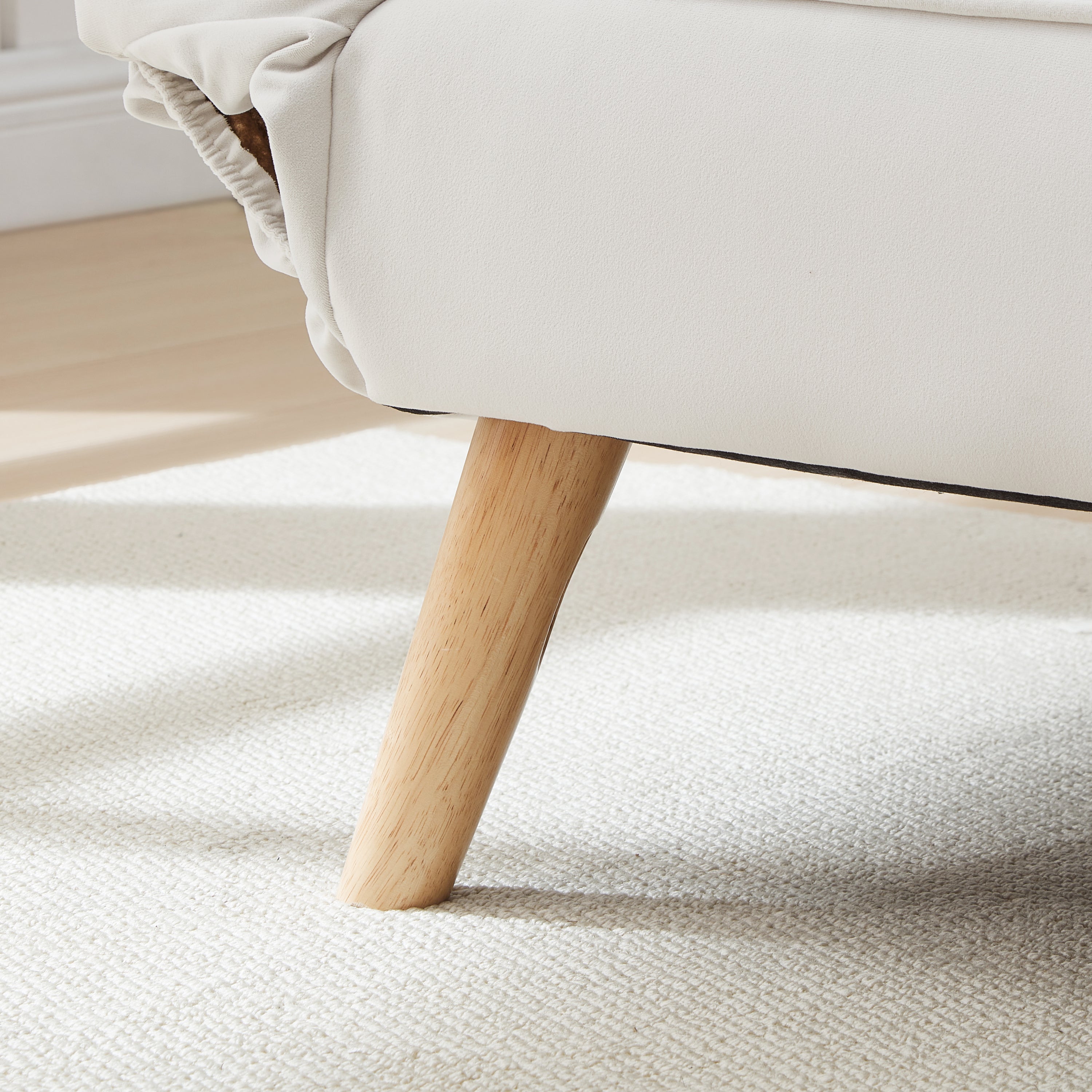 72.8'' Futon Sofa Bed, Sleeper Sofa, Small Couch with Adjustable Armrests, Adjustable Recliner Sleeper Sofa Bed for Living Room, Bedroom, Apartment, Beige