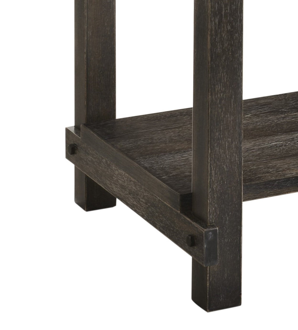 Contemporary Counter Height Table with Storage Shelf Classic Gray Finish Wooden Dining Furniture 1pc