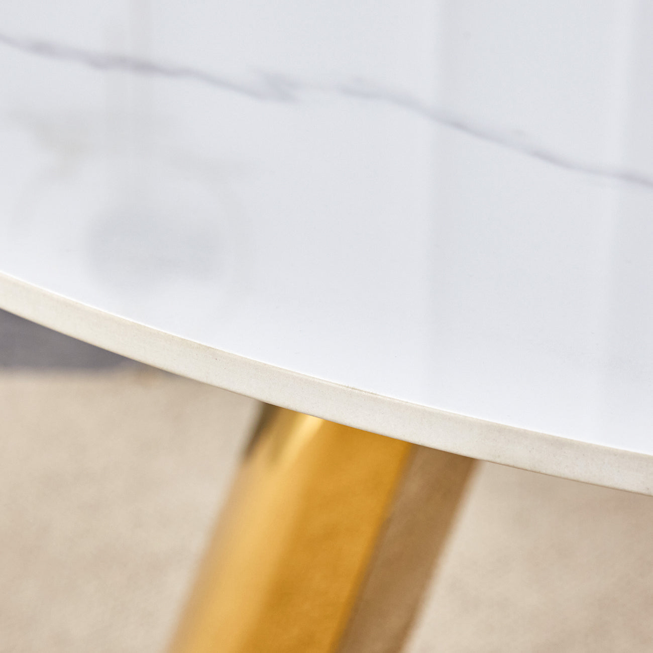 42' Luxury Sintered Stone Table: 0.45' Durable Top + 6' Steel Legs, 500lb Capacity, Stain/Heat-Resistant White/Gray Veined Surface - Modern Minimalist Design