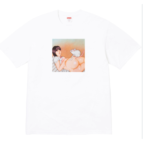 Supreme Mouse Line Tee White (SS25)