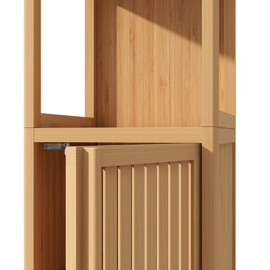 Large capacity multifunctional bamboo storage cabinet furniture for bathroom and living room