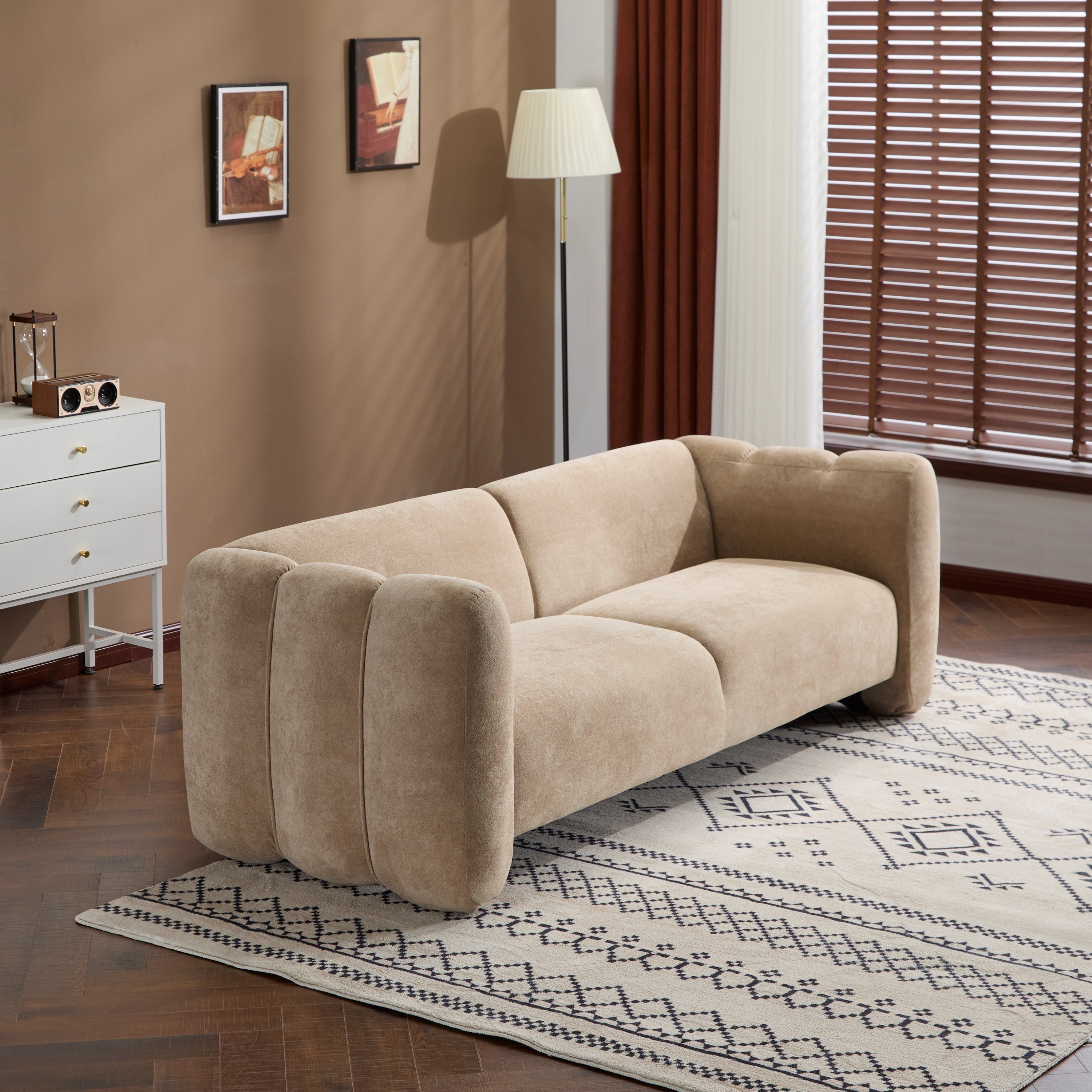 Tonson 83' 3-Seater Sofa,Wave Design, Living Rooms,Bedrooms,Apartment Office,Nomad