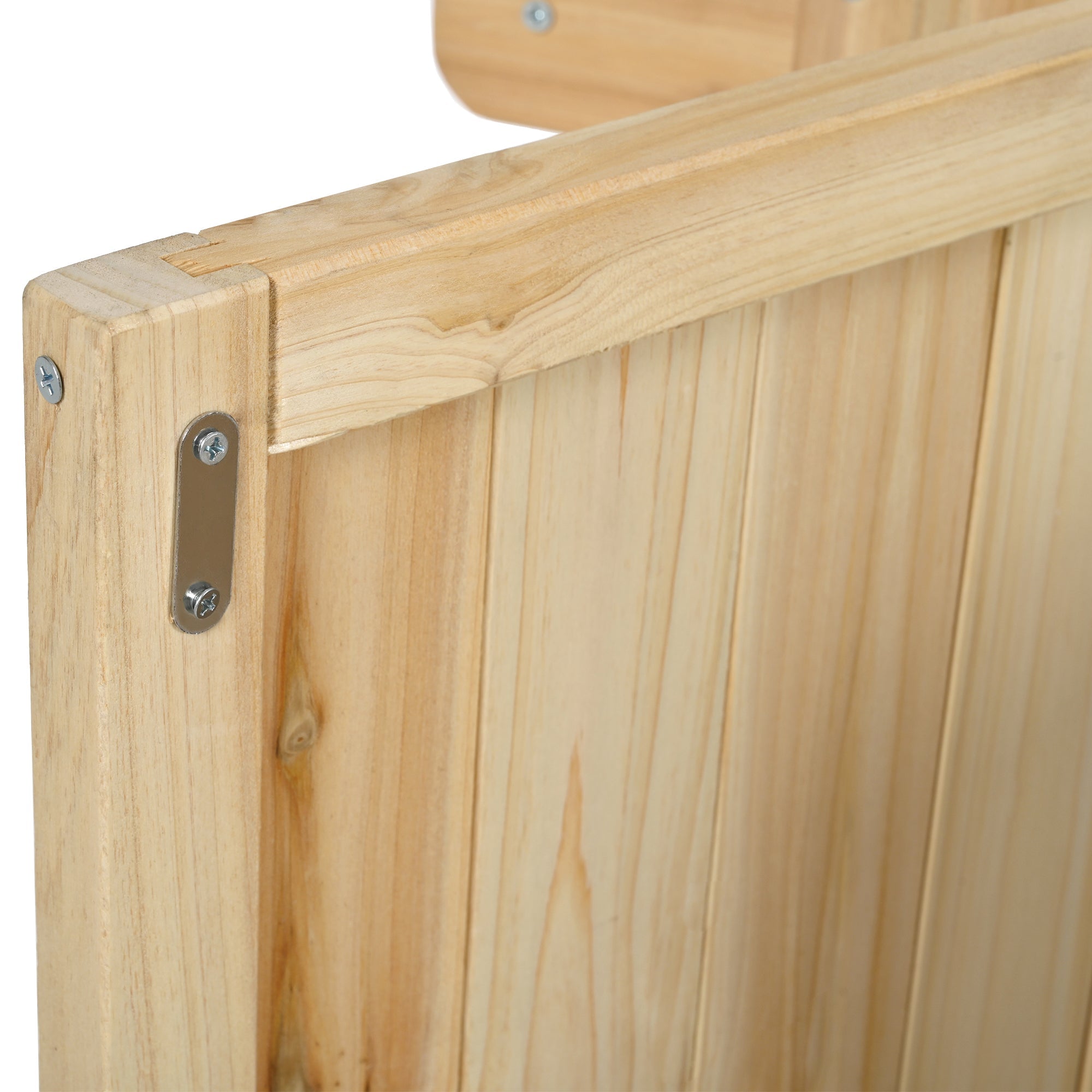 Outdoor Kitchen Island Fir Wood Kitchen Island with Stainless Steel Top, Ample Storage Space, Towel and Spice Racks, Bottle Opener, Natural