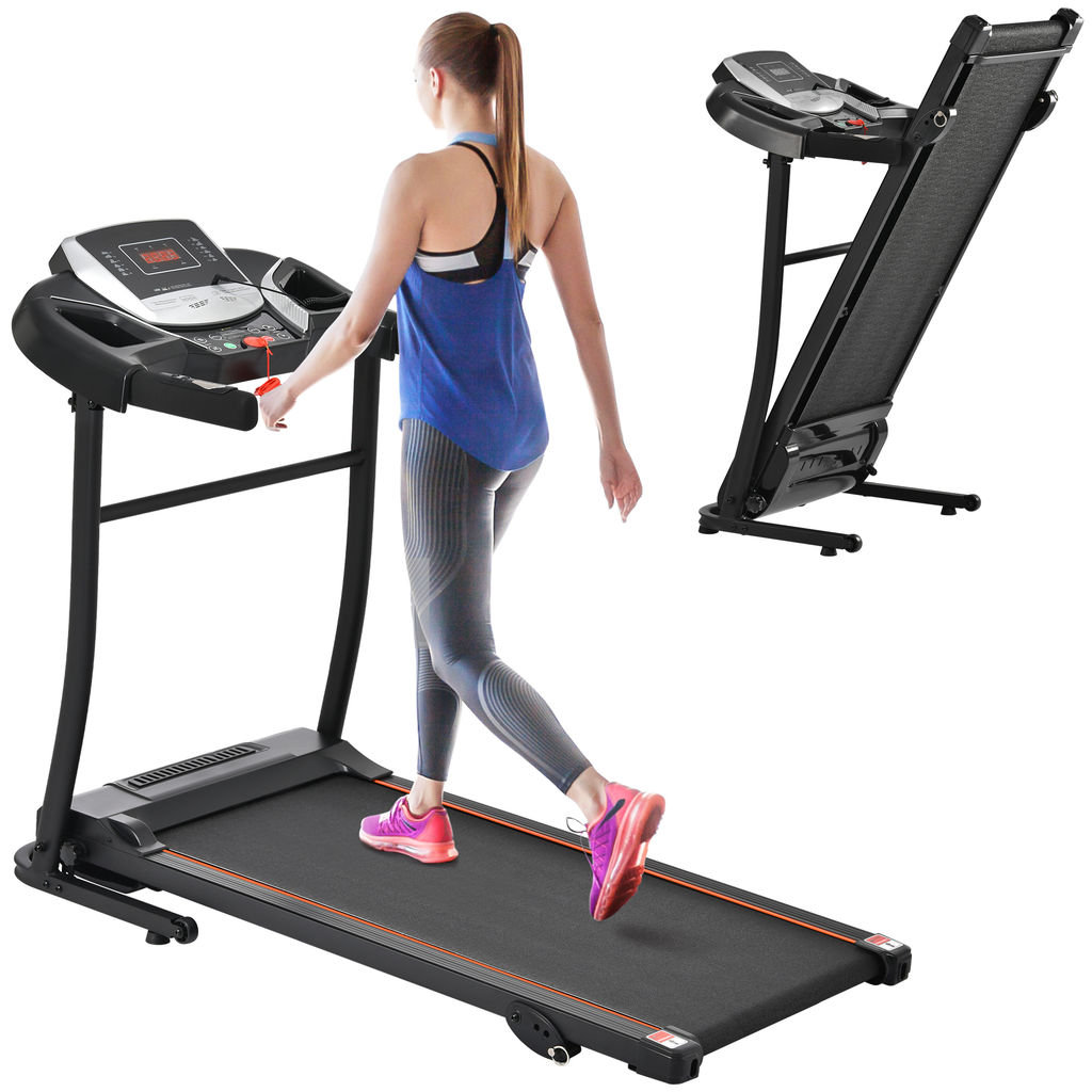 Treadmills for Home, Folding Treadmill with Incline and Heart Rate Sensor, 2.5HP Quiet Brushless with USB Charge Station, Small Space Portable Running Walking Machine, 300lbs Weight Capacity