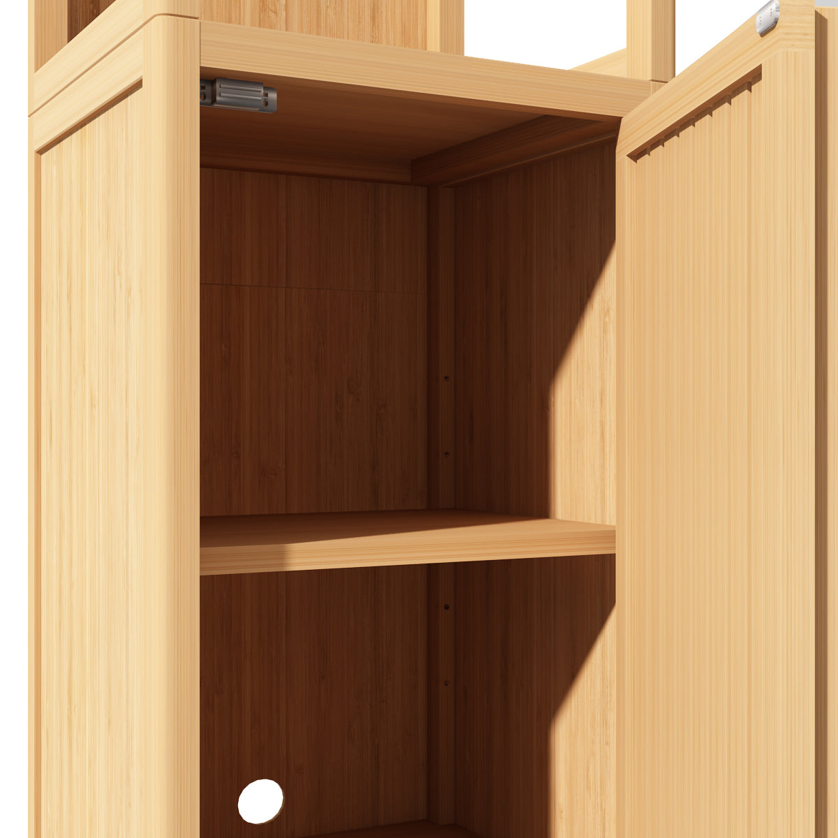 Large capacity multifunctional bamboo storage cabinet furniture for bathroom and living room