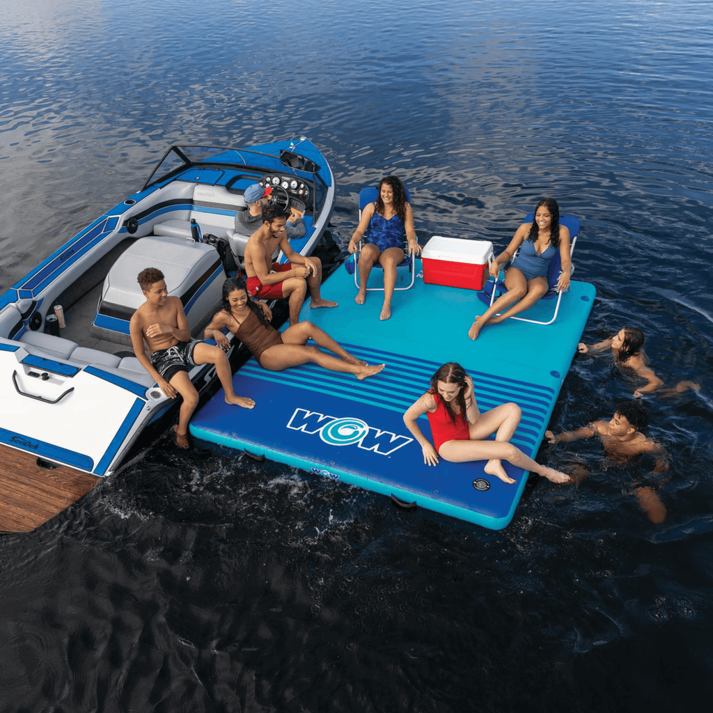 WOW Watersports 10'x8'x6" Drop Stitch Vacation Station Dock w Handles