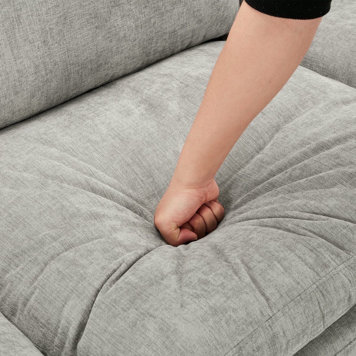 68.1' Cozy Upholstered Loveseat Sofa Oversized Comfy Comfy Cloud Sofa Double Cushion Loveseat Sofa Plush Cushion Sofa Couch for Living Room,Light Grey