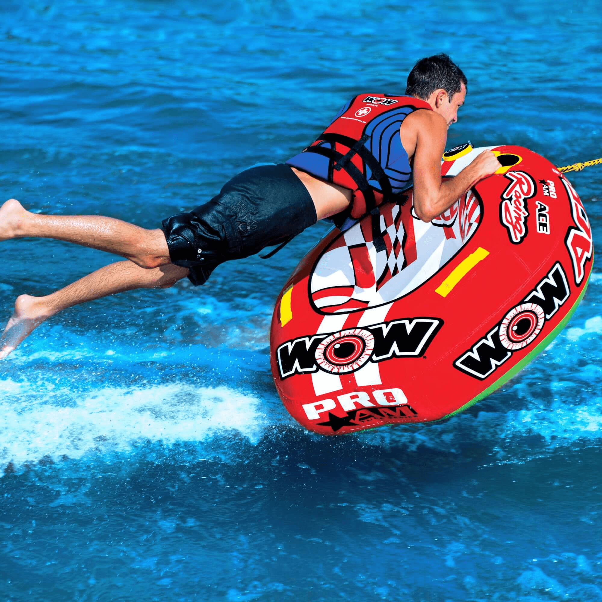 WOW Watersports Ace Racing Boat Tube 1 Person Inflatable Towable Tube