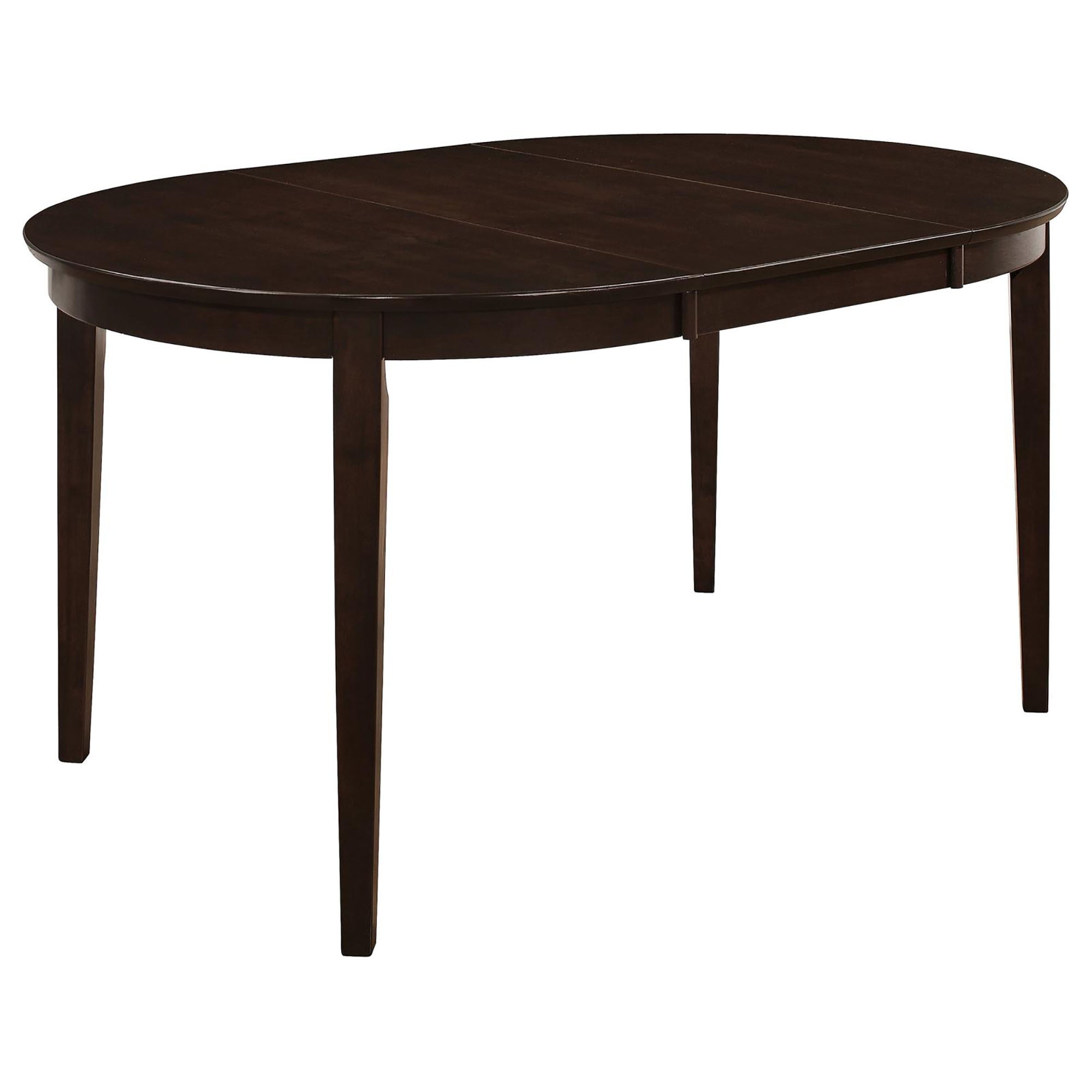 Cappuccino Oval Dining Table with Leaf Extension