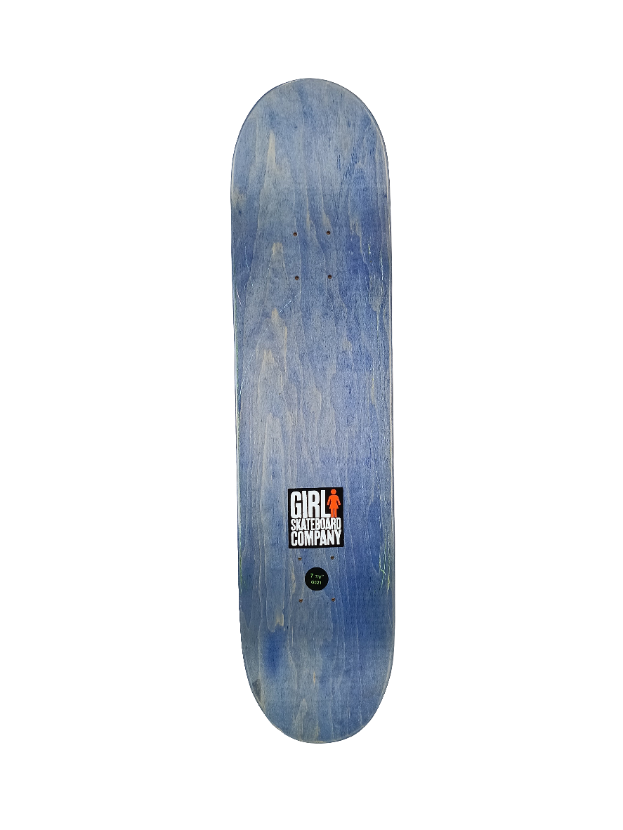 Girl Brandon Biebel Biebles World Graphic Yellow Red Size 7.75 Skateboard Deck