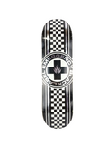 Black Label Emergency Team Deck Racing Stripes Black White Silver Foil Size 8.66 Vintage NOS Deck