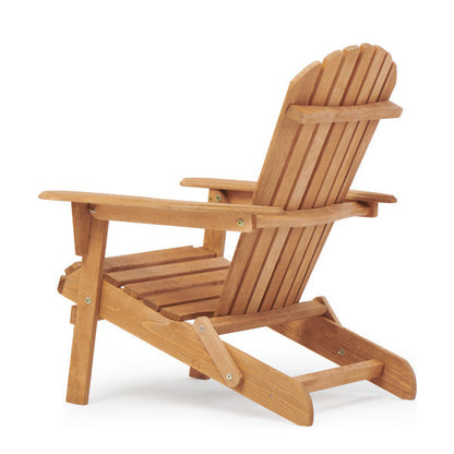 LuneluX_Home – Wooden Folding Adirondack Chair Set (2 pcs, Light