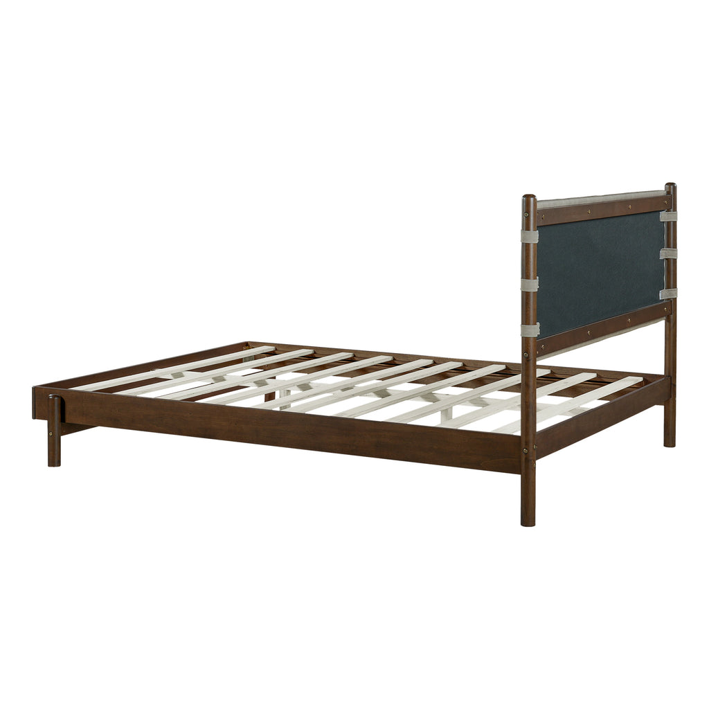 Modern Queen Bed Frame Set with 2 Nightstands, Light Gray Wood Platform Bed with Headboard and Matching Bedside Tables for Bedroom