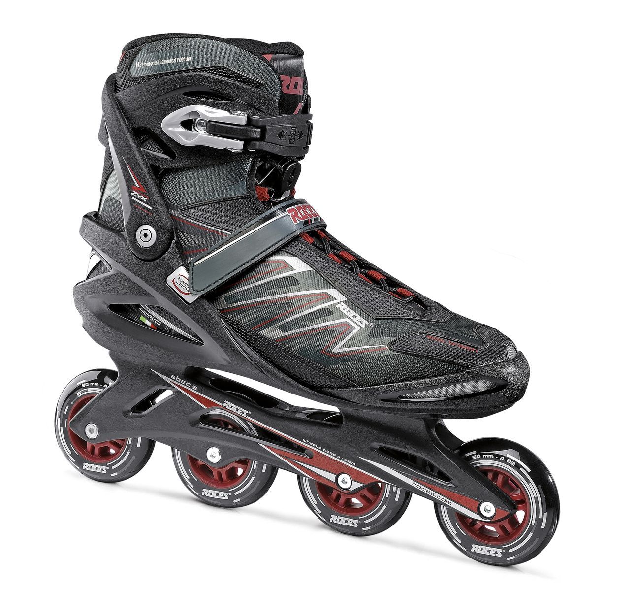 Roces Big ZYX Inline Skates Complete - Black/Crimson Red
