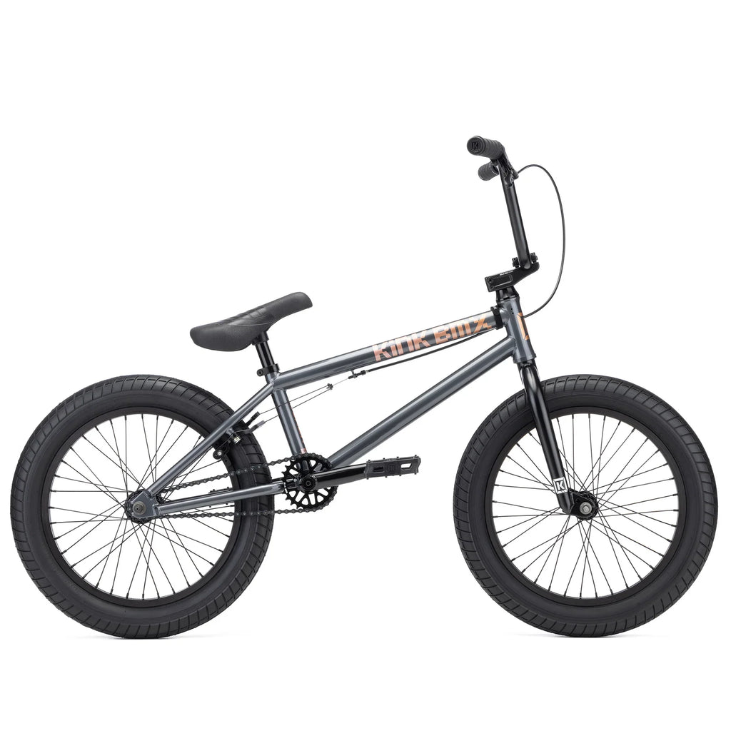 Kink 2026 Kicker 18″ Complete BMX Bike - Gunmetal Gray