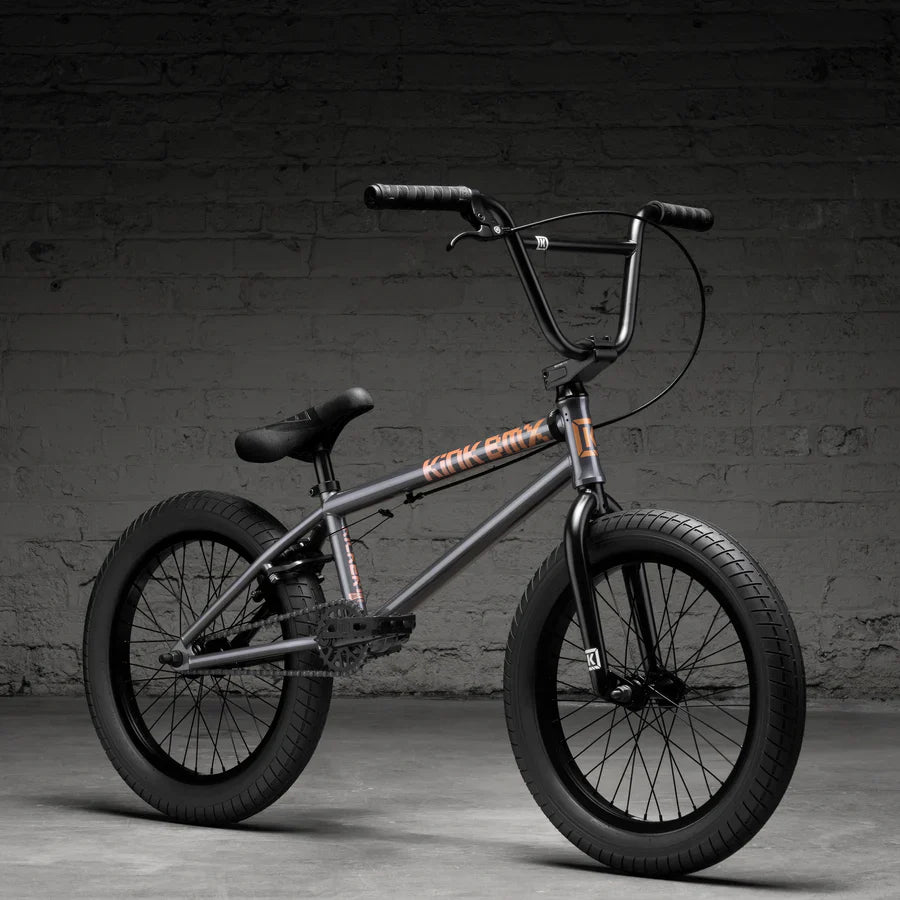 Kink 2026 Kicker 18″ Complete BMX Bike - Gunmetal Gray