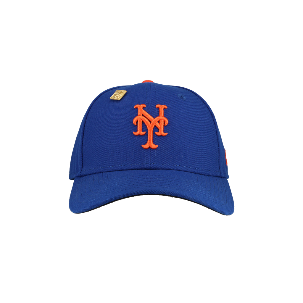 New York Mets New Era 9Forty Dad Hat Velcro (Royal/Orange)