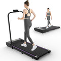 Under Desk Treadmill, Walking Pad, 2 in 1 Portable Treadmill with Handle Remote Control LED Display, Walking Jogging Machine for Home Office Use Black